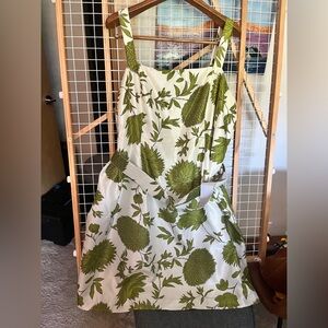 Jessica Howard Green Leaf Print Midi Dress size 22w